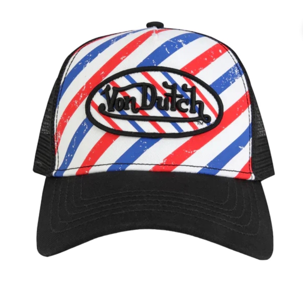 VON DUTCH BARBERSHOP STRIPE TRUCKER